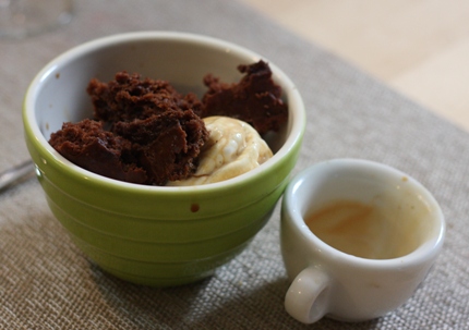 Chocolate-Coffee Cupcake Affogato